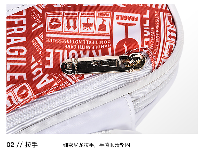 DRACONITE đường phố thời trang đường phố hip-hop cá tính xách tay nhỏ giản dị bag di túi nữ đeo chéo túi nam 12204 - Túi của con người túi da nam