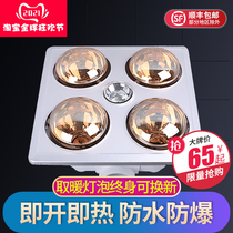 Home heating bulb lamp Warm bath bully exhaust bathroom bathroom PVC ceiling embedded wall-mounted three-in-one