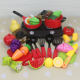 Simulation gas stove children play house wine girl kitchen toy cooking cut cut music fruit set