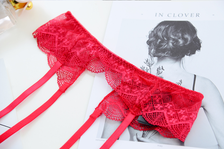 Sexy cám dỗ ren mỏng cô gái gợi cảm màu đen retro trong suốt cám dỗ garter clip garter kẹp giữ tất chân cho nữ