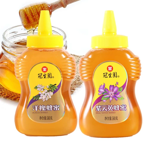 冠生园 Shanghai Specialty 580g*2 бутылки из бесплатной доставки меда