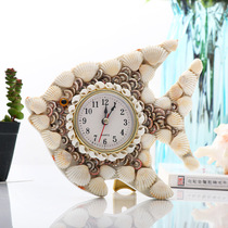Natural shell conch clock heart-shaped jewelry box Mediterranean wind ornaments pen holder gift home accessories