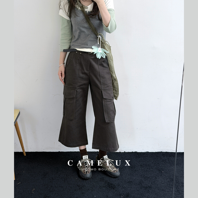 【Camelux Line】Extremely Practical Korean-Style Workwear, All-Cotton Twill, Aprui 7-Point Cargo Pants 【Camelux Line】Extremely Practical Korean-Style Workwear, All-Cotton Twill, Aprui 7-Point Cargo Pants