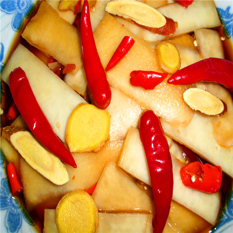Hunan farm sour and crispy radish skin snack snack pickled refreshing sauce vinegar pepper radish skin pickle 300g