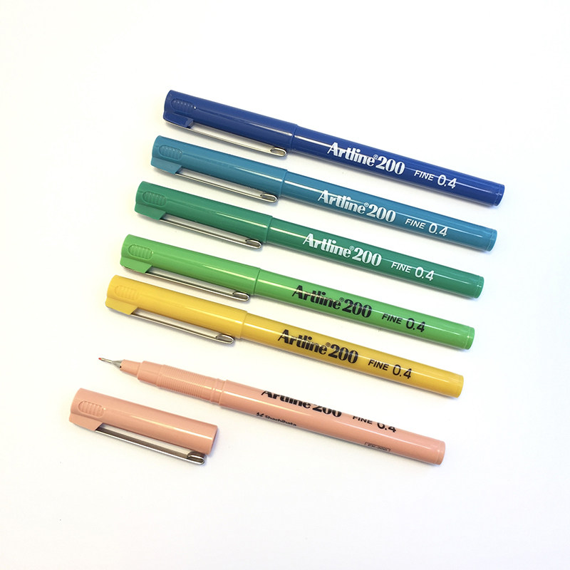 Mars aggregation Japan Artline Yali color water-based pen signature pen needle tube pen office marker pen painting