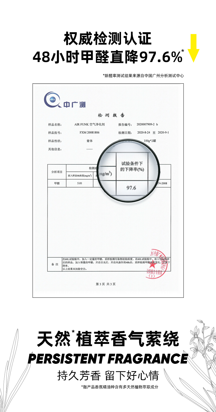 Air funk 甲醛空气净化剂 120g*3罐装 图4