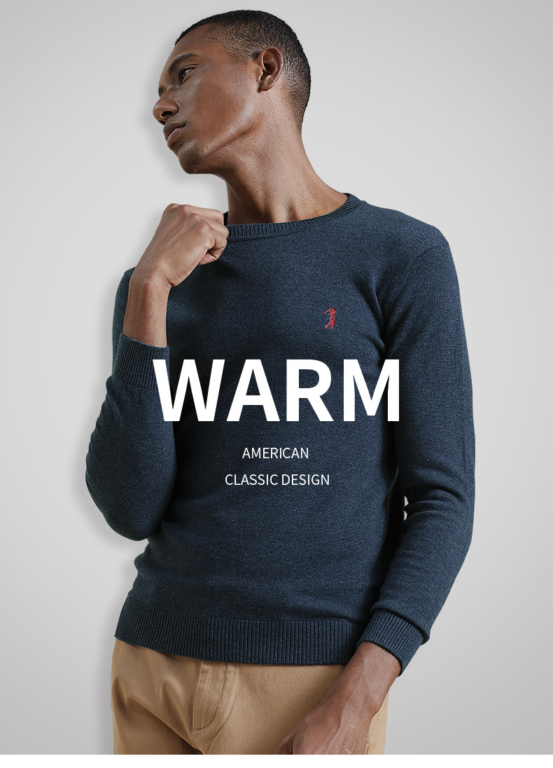 美国 GOLF 100%精纺羊毛 男士圆领针织衫 图2