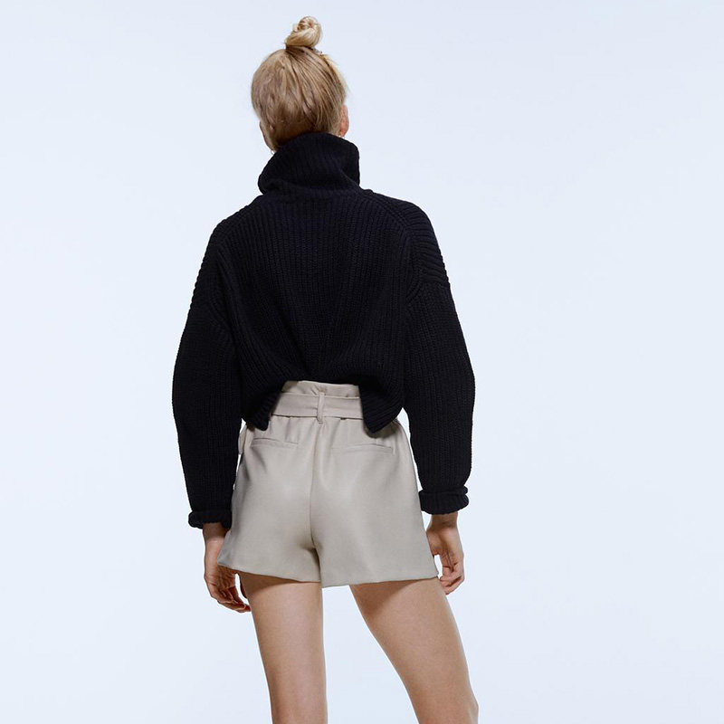 PU leather shorts image 8