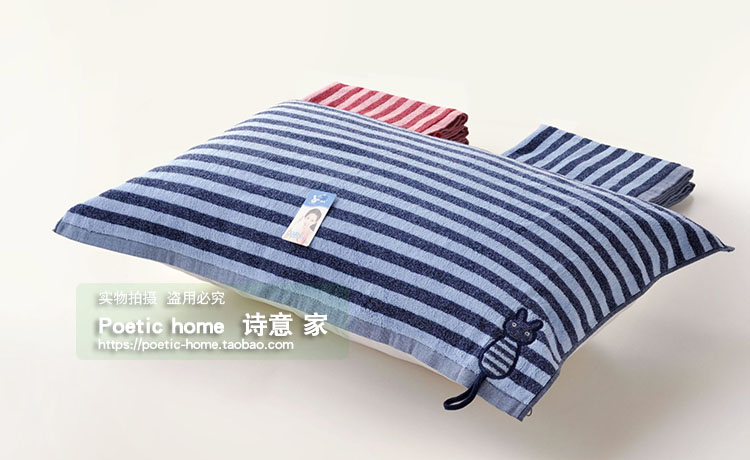 Một cặp tải vận chuyển Vosges Jie Yu bông gối bông mềm sọc dài đuôi phim hoạt hình thỏ có thể được trang bị cặp vợ chồng - Khăn gối khăn trải gối