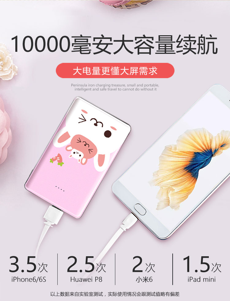 Bán đảo hộp sắt sạc kho báu siêu mỏng di động 10000 mAh dung lượng lớn điện thoại di động Apple điện thoại di động phổ kê kê Huawei vivo / oppo sạc nhanh kho báu logo tùy chỉnh chính hãng