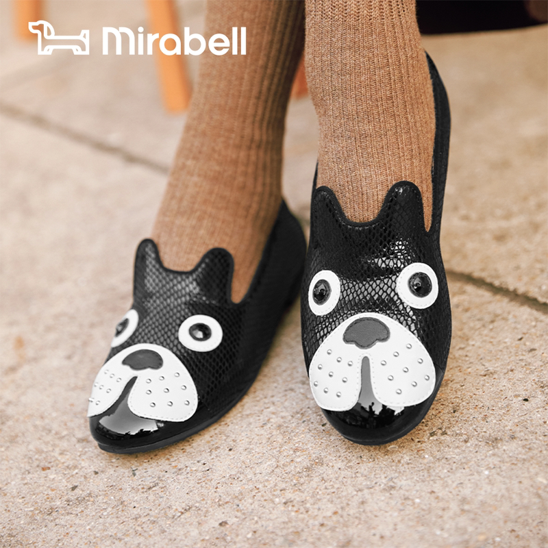 Big-Eyed Dog Mirabell 2026 Spring and Autumn New Women's Shoes Cute Dog Loafers Women's Single Shoes Hav33Eax