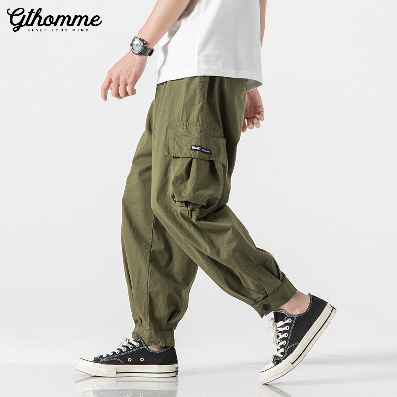 Spring Autumn 90% Pants Men Casual Pants Day System Loose Straight Drum Pants Trend Ins Thin and Broad Leg Lanterns Workwear Pants