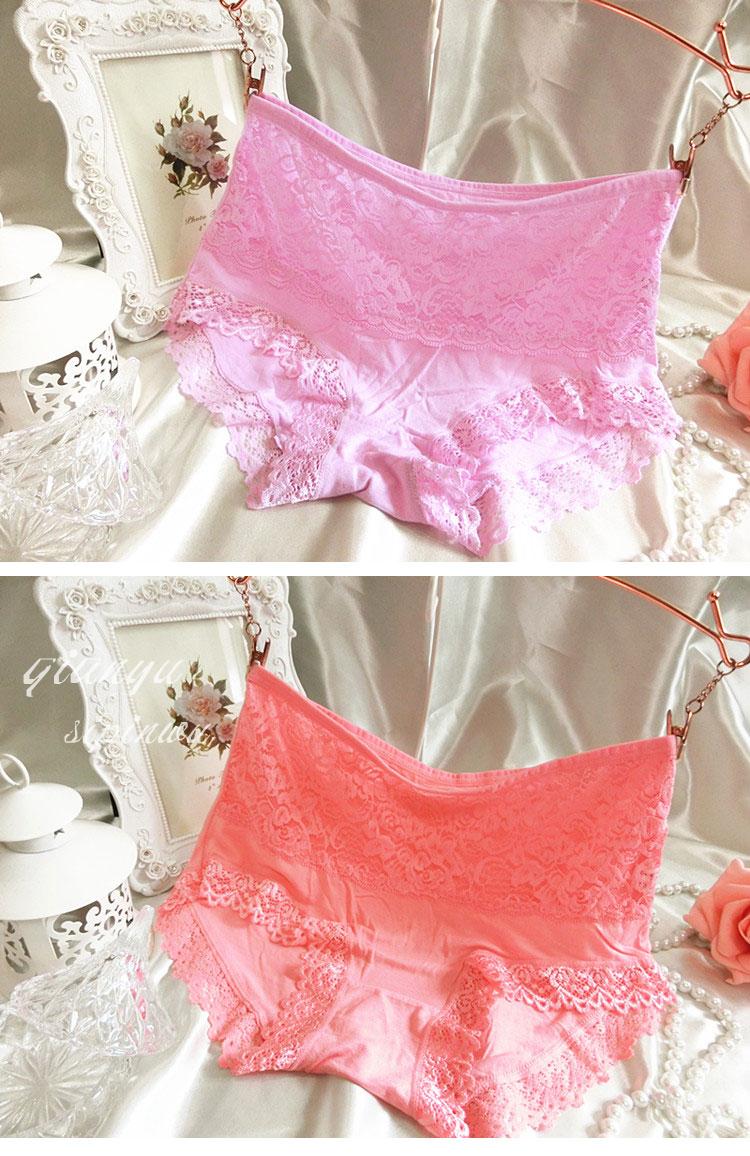 Quần jean nữ cạp cao kích thước lớn đồ lót bằng sợi cotton cotton gợi cảm rỗng bao gồm tất cả hông cao eo cao đồ lót cao cấp