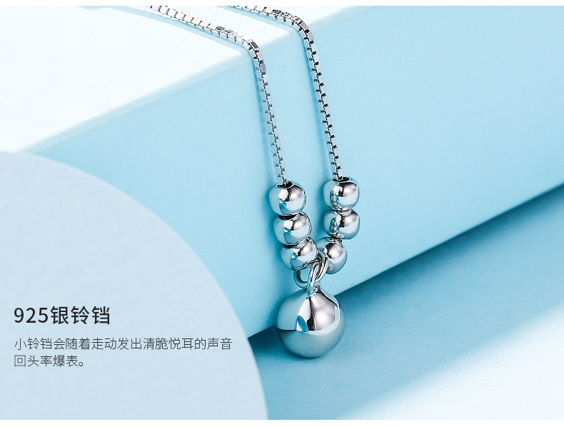 Kaila925 bạc chuông vòng chân nam giới và phụ nữ Hàn Quốc phiên bản của sinh viên đơn giản Sen sexy sterling bạc xã hội 2018 new lắc chân nữ phong thủy