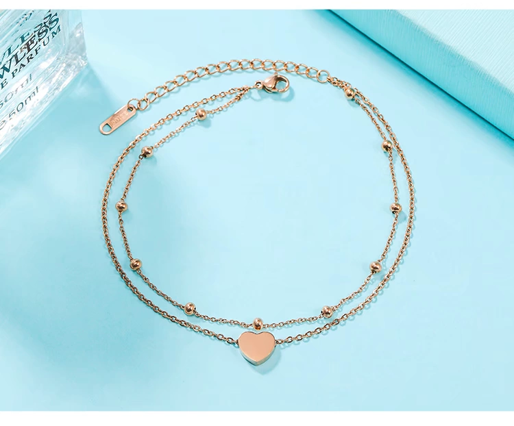 Kaila hai lớp tình yêu vòng chân nữ bằng thép mạ vàng hồng 18K phiên bản Hàn Quốc của cô sinh viên giản dị Sen gợi cảm những mẫu lắc chân đẹp nhất