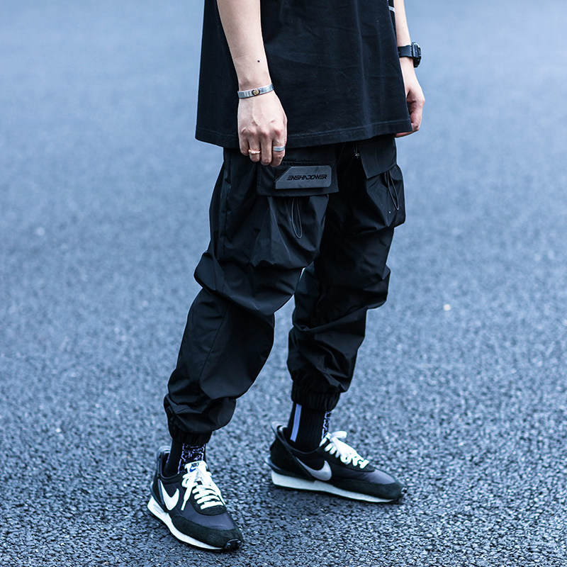 (Tide WOO exclusive) ENSHADOWER concealer national tide drawstring trousers men's loose casual sports pants