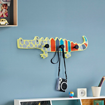 Hooks punch-free storage storage creative wooden cartoon sales office wall hanging childrens model room clothes hook