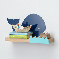 Wall rack childrens room decorative shelf creative iron partition home model room hanging decoration storage decorative rack