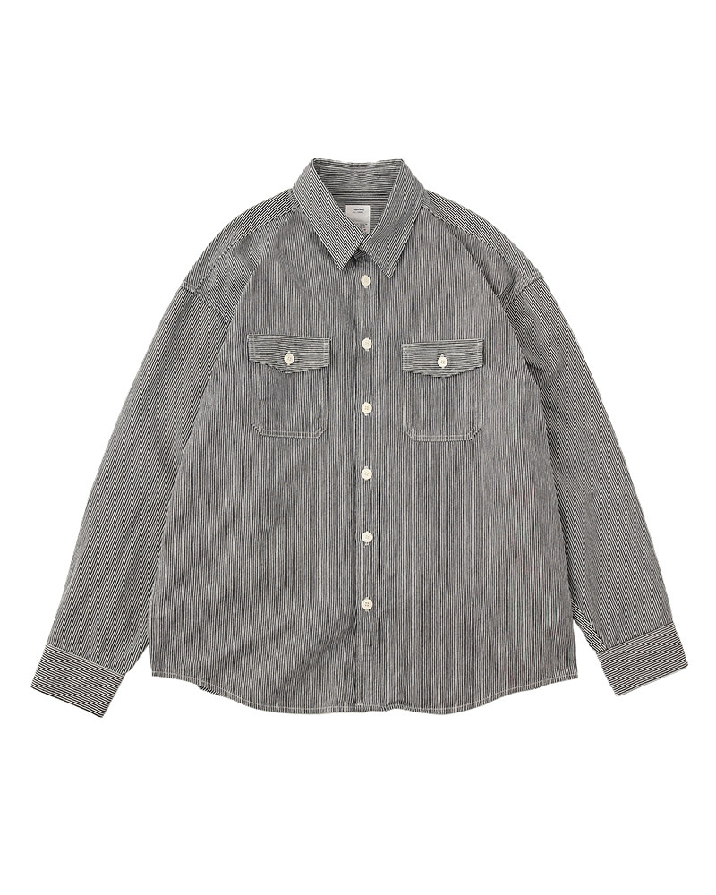 One Tree VISVIM SS LUMBER L S HICKORY cotton linen pocket shirt 21AW