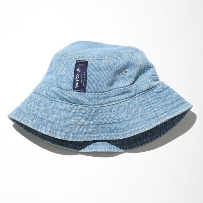 NAUTICA DENNIM BUCKET HAT 22SS Long Valley Sichuan embroidery washed with washed denim fisherman's hat