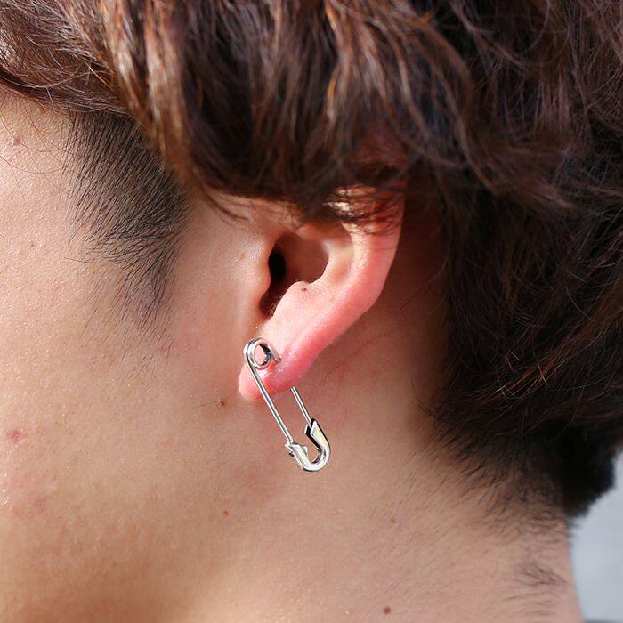 JAM HOME MADE S SAFETY PIN DIAMOND PIERCE EAR PIN 1PC SET