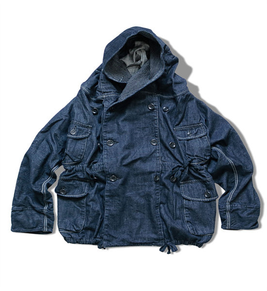 A tree KAPITAL flat field and macro denim casual loose even hat jacket jacket 22SS