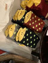 YISHU KAPITAL K1904XG544EK-886 96 HIGH-heeled SMILE Polka DOT Socks 20SS