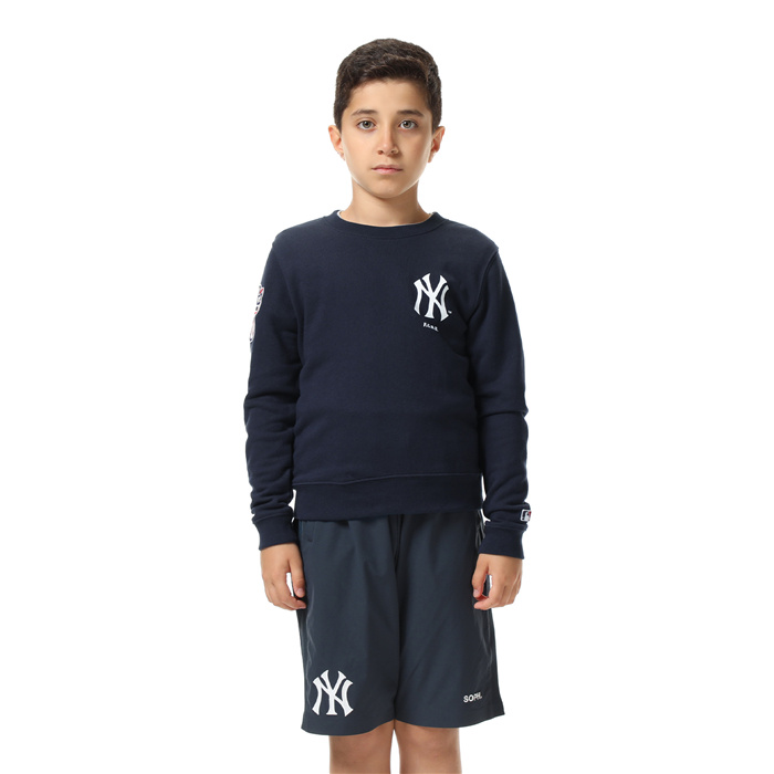 One tree F C R B TOUR TEAM CREWNECK embroidery Children's round neck thick cotton T 21AW 10 1