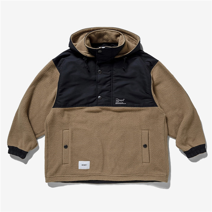 National warehouse WTAPS EAVES JACKET POPP BOA autumn and winter fleece hooded jacket jacket 21AW
