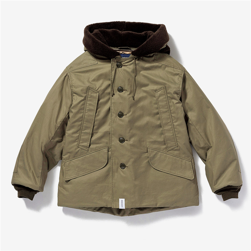 国仓DESCENDANT D-B9 TWILL JACKET 加厚保暖连帽棉衣夹克20AW-Taobao
