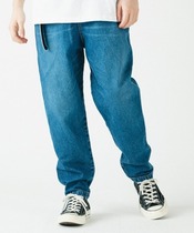 Yatsuki rehacer: Slant Pocket Wide Taped Denim Casual Jeans