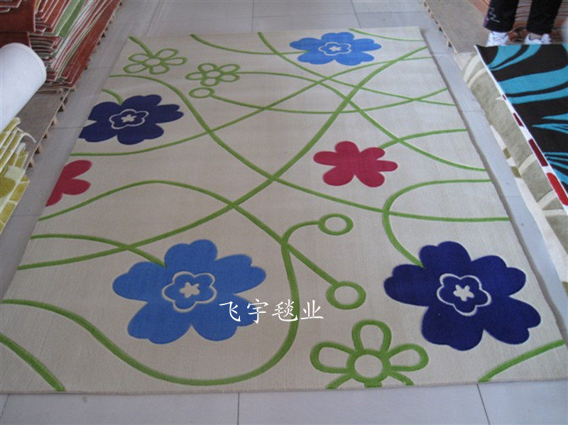 ковер 压克力纤维地毯 手工剪花地毯 客厅毯 茶几毯 地毯 门厅毯 卧室地毯特价 Feiyu