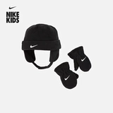 Nike, бархатная спортивная кепка подходит для мужчин и женщин, перчатки, зимний детский комплект