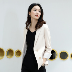 Кожаная куртка 2020秋冬海宁真皮皮衣女修身显瘦新款韩版西装领绵羊皮外套皮夹克