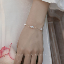 Yunhai natural freshwater pearl bracelet 14k bag Gold Diamond Pearl sweet brand Original design