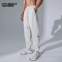 Muscle dog sports casual trousers mens tide brand spring and autumn new loose beam training fitness pants pants pants