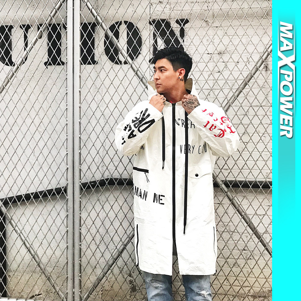 New MAXPOWER Original Tide Sports Wind-proof Dry Dry Dry clothes Waterproof Thin and Thin Medium-and-Long Edition Men's Cover