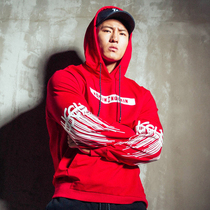 Muscle Dog Dog Street graffiti wind sports splashing ink letter printing spring and summer casual short sweater