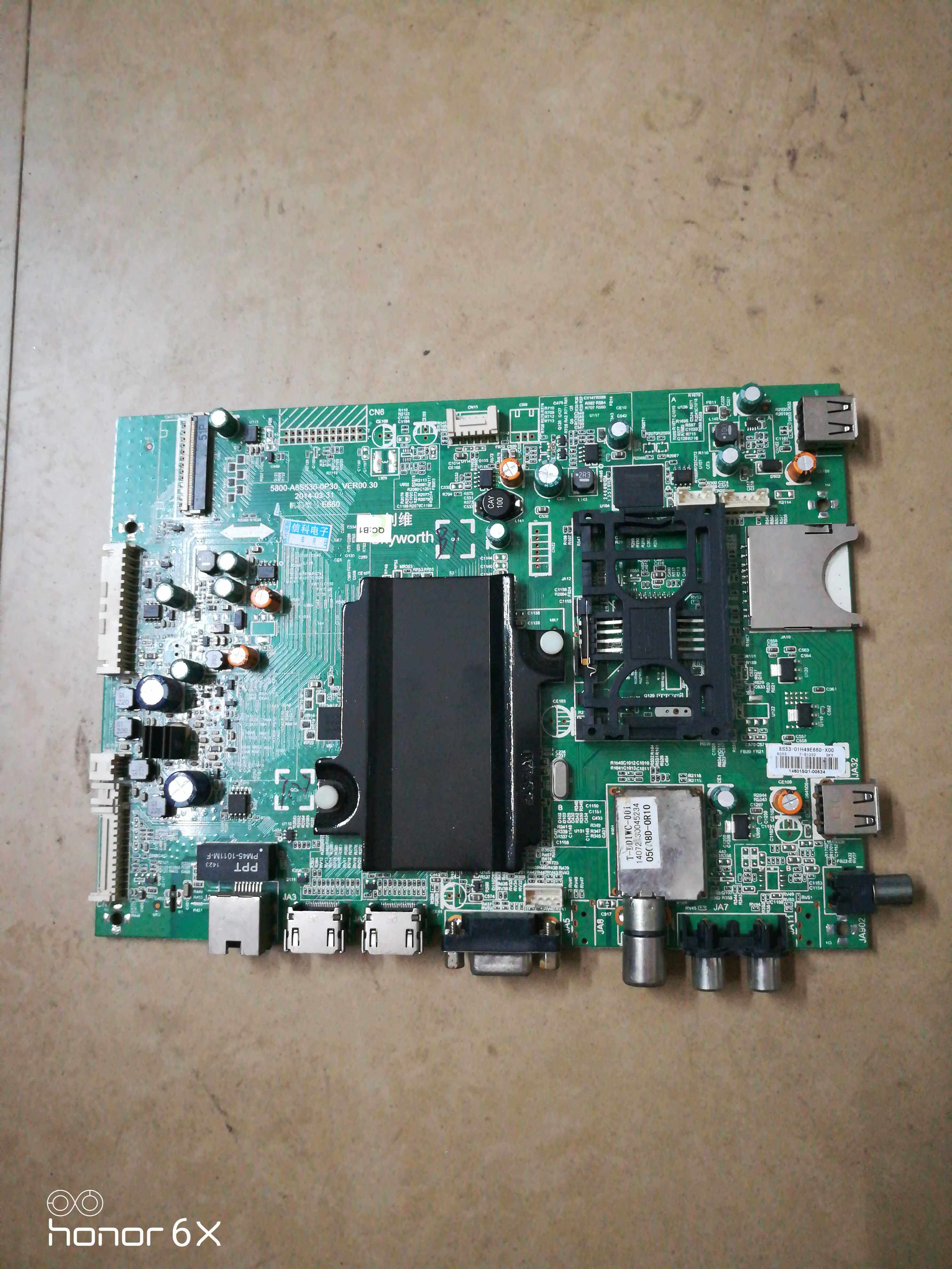 Original Skyworth 42 49E660C 8S53 motherboard 5800-A8S530-0P30 with Skyworth screen RDL490FY