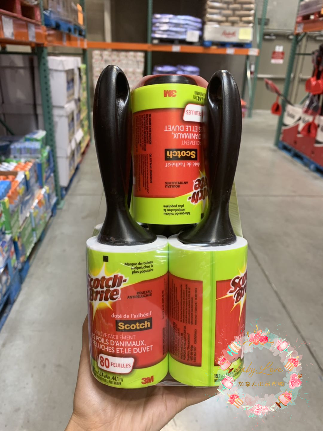 Spot Canadian Scotch Brite 3M hand sticky roller hair remover 80 pieces*5 tubes