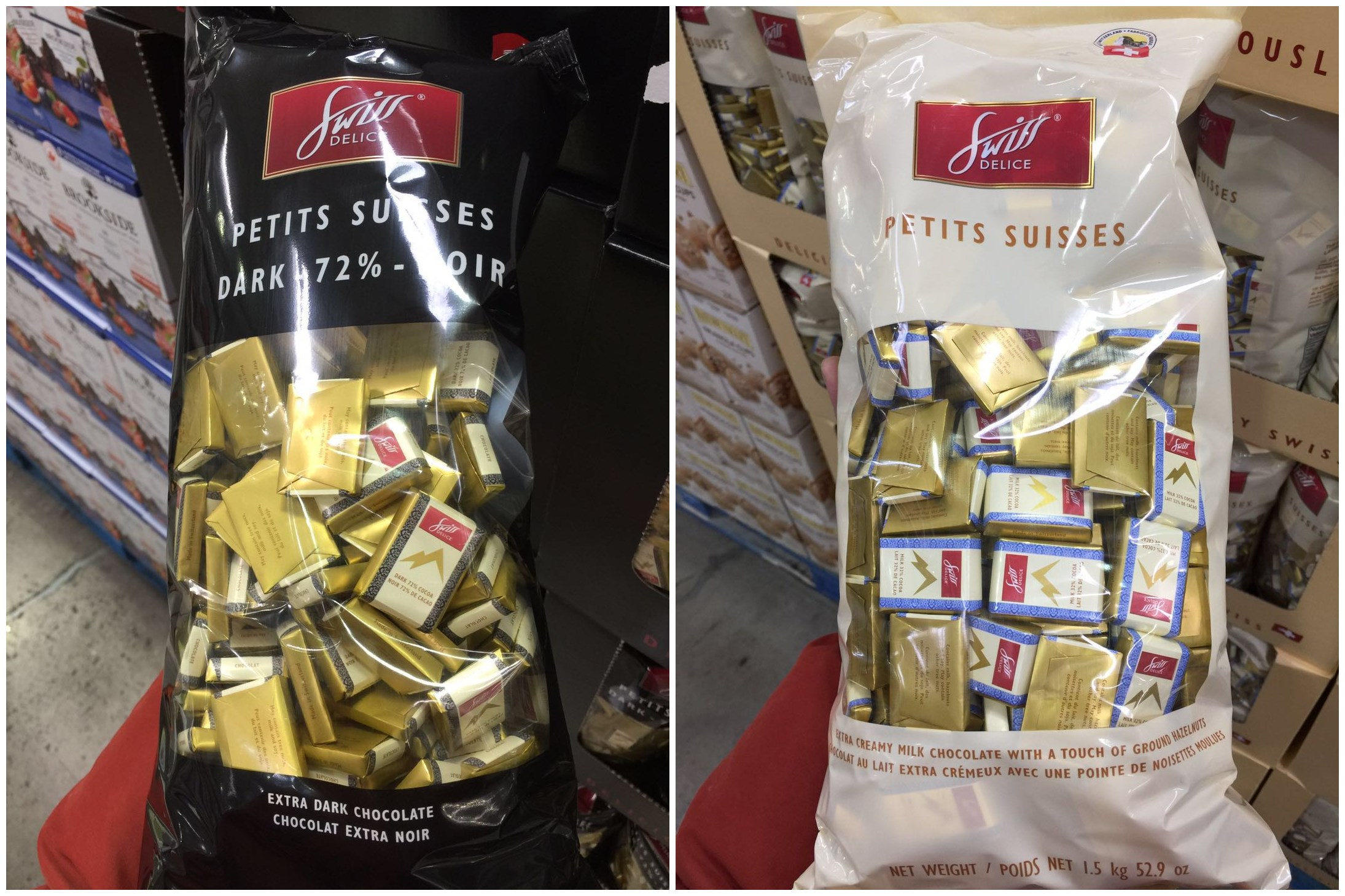 Spot Canada Swiss Dianne Poetry 72% Pure dark chocolate Swiss Delice Milk Chocolate Delight