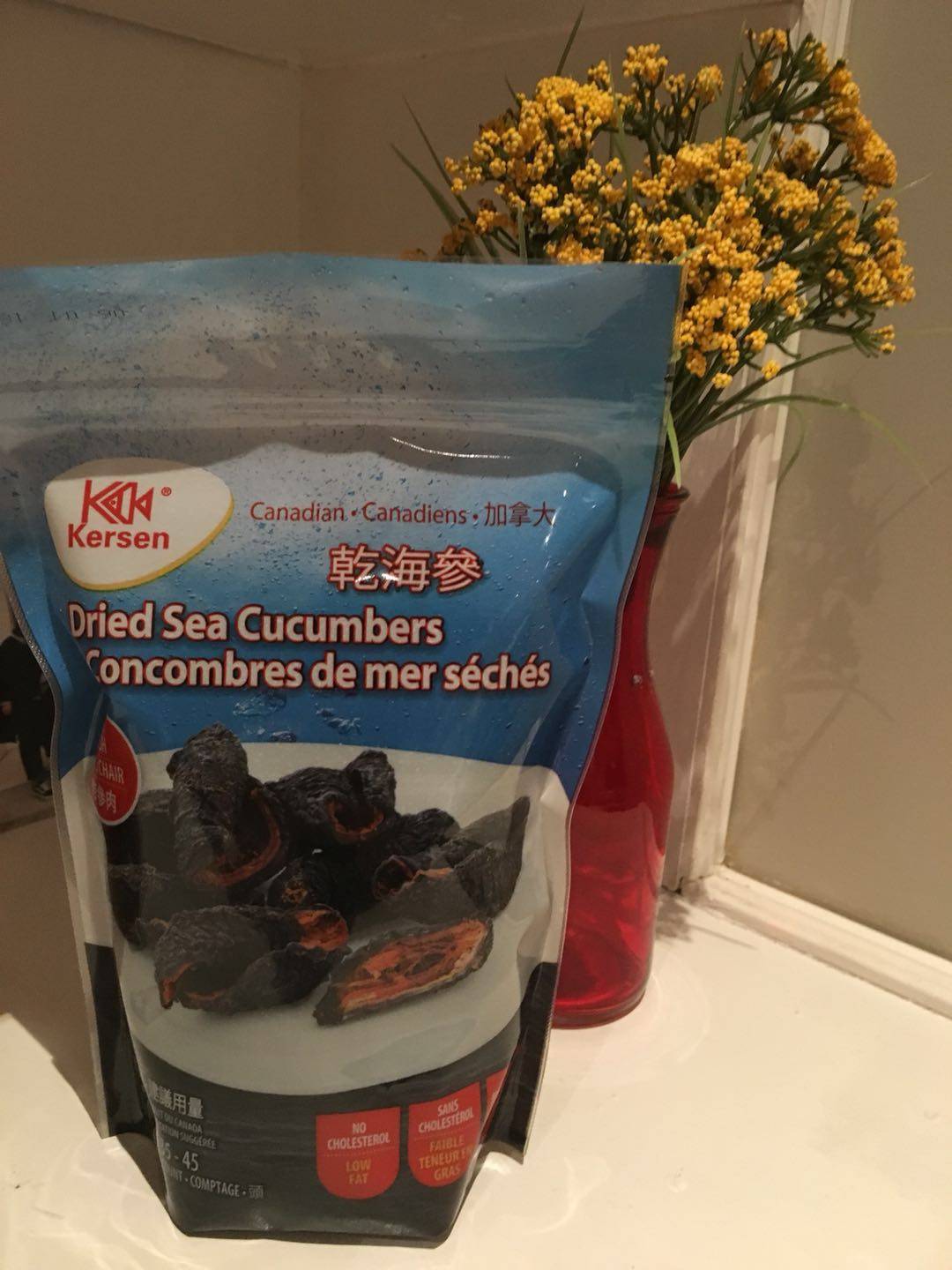 In stock Canada Costco Kersen Arctic Natural Wild Sea Cucumber with ginseng meat 35-45 heads 454 grams