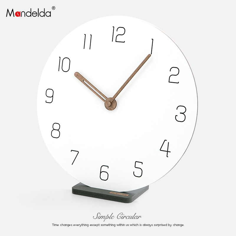 Mandelda Modern Limited Bell Nordic Living Room Creative Bedroom Walking Clock Household Mute Desktop Watch Clock