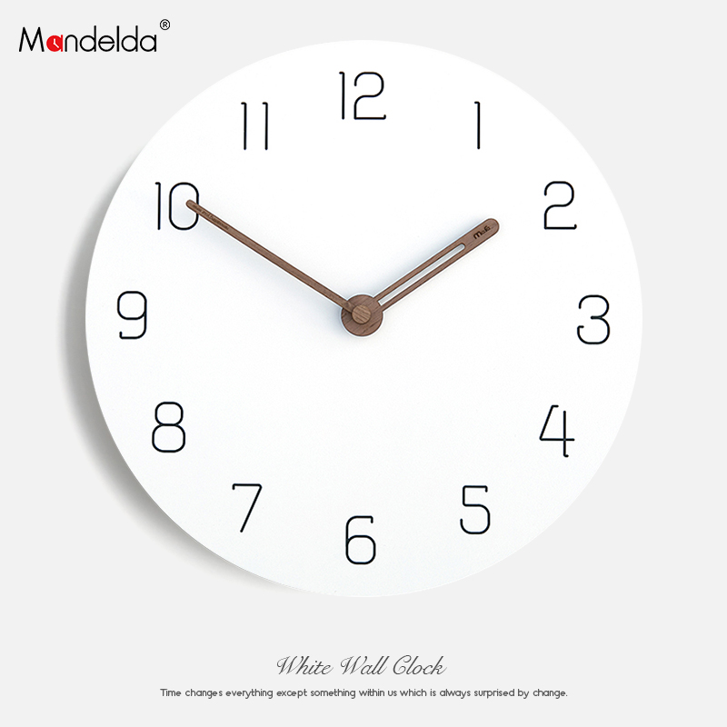 Mandelda Modern Handle Household Watch Creative Living Room Silent Watch Watch Walk Nordic European-style Atmospheric Clock