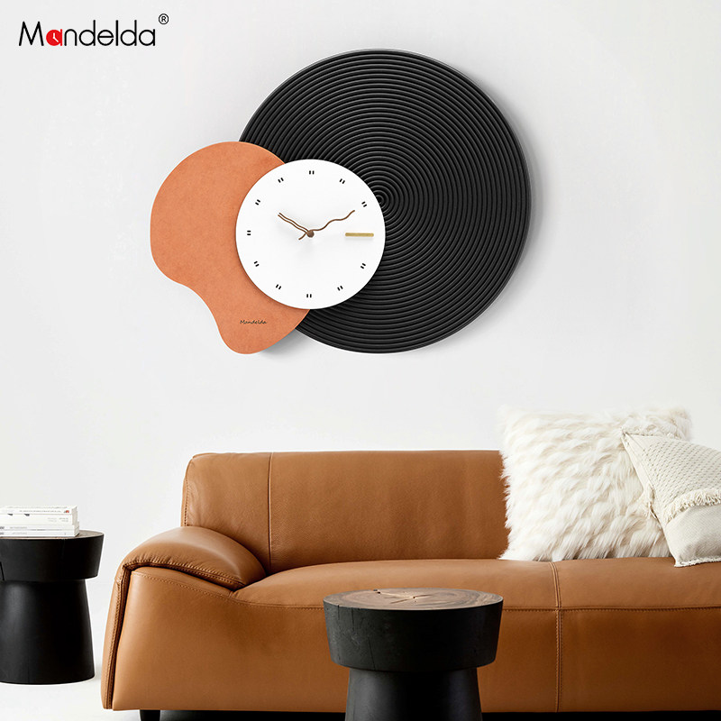 Nordic light luxury clock clock living room personality creative home Modern simple art decorative wall atmospheric fashion