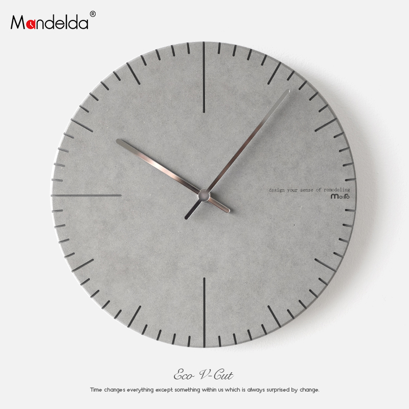 Mandelda Nordic Living Room Bedroom Home Hanging Clock Modern Minima Eurostyle Clock Creativity Muted Retro Watches
