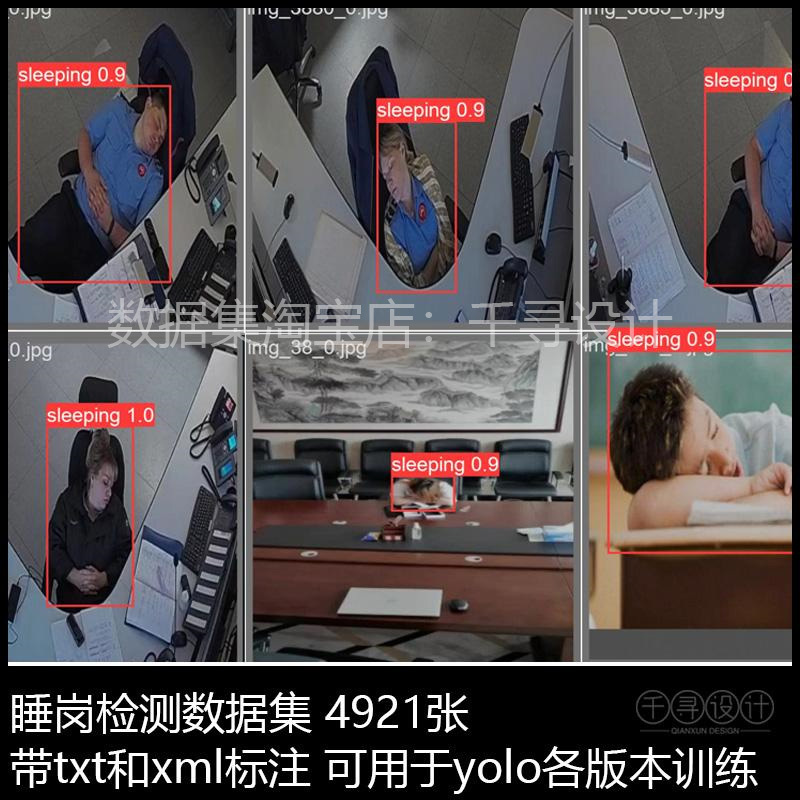 Sleep Monitoring Data Set: Data Set of People Sleeping on Duty, Sleeping at Work, and Sleeping in Class, with 4921 Annotated Images Using Yolo
