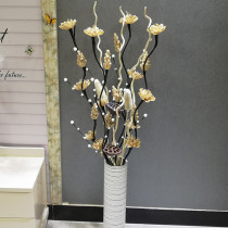 Leaf vein corn husk decorative flower landing long branch Dry Branch simulation flower fake flower creative ornaments living room window partition