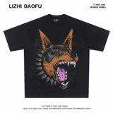 Граффити -гончака голова европейской и американской бренды прилива ретро граффити -охотничья собака Голова с коротки