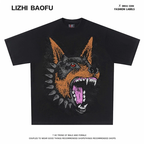 Граффити -гончака голова европейской и американской бренды прилива ретро граффити -охотничья собака Голова с коротки